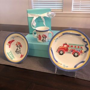 Tiffany & Co. Fire Station baby set porcelain